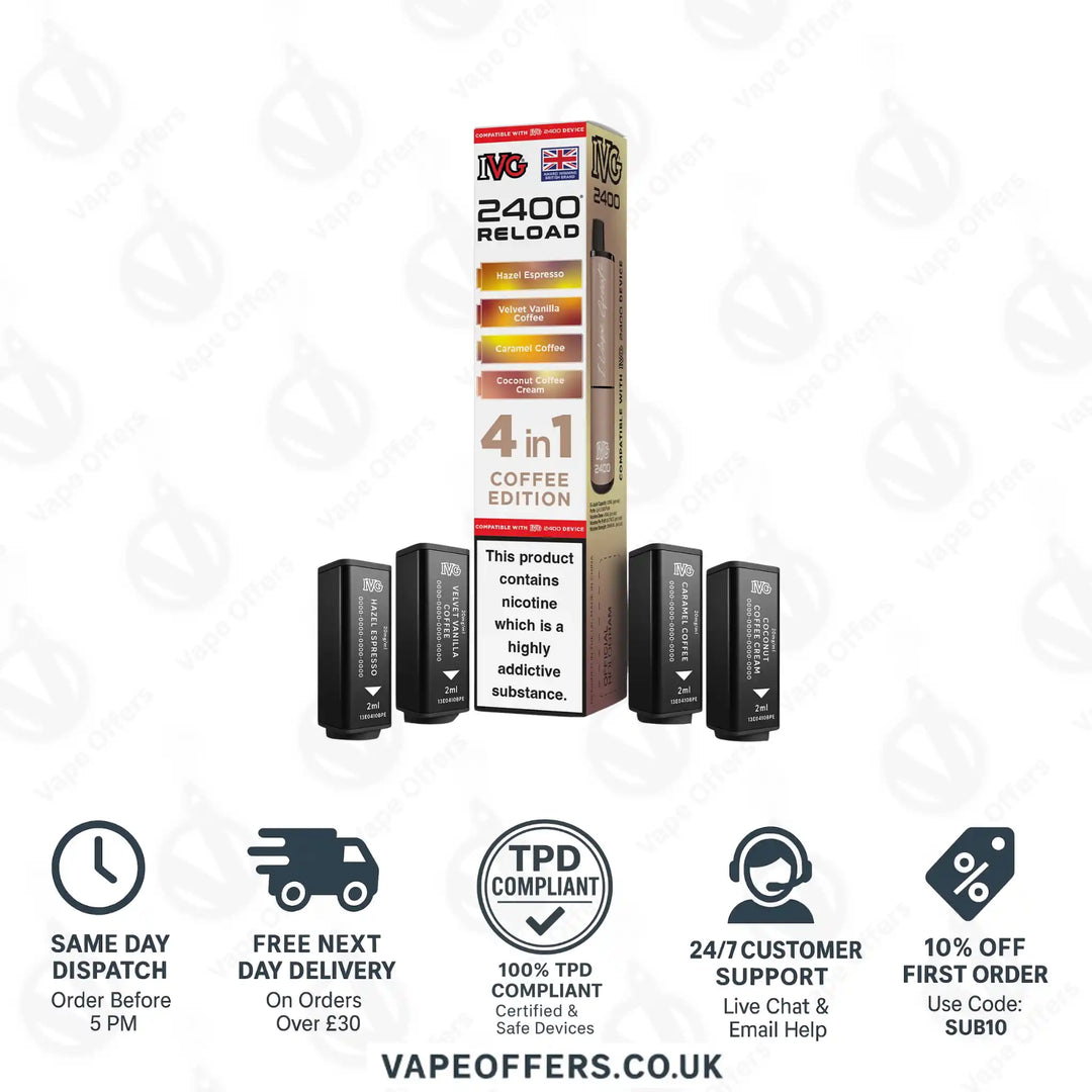 IVG 2400 4 in 1 Prefilled Pods Coffee Edition