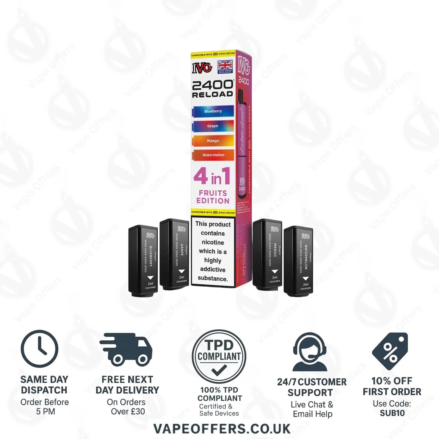 IVG 2400 4 in 1 Prefilled Pods Fruits Edition 