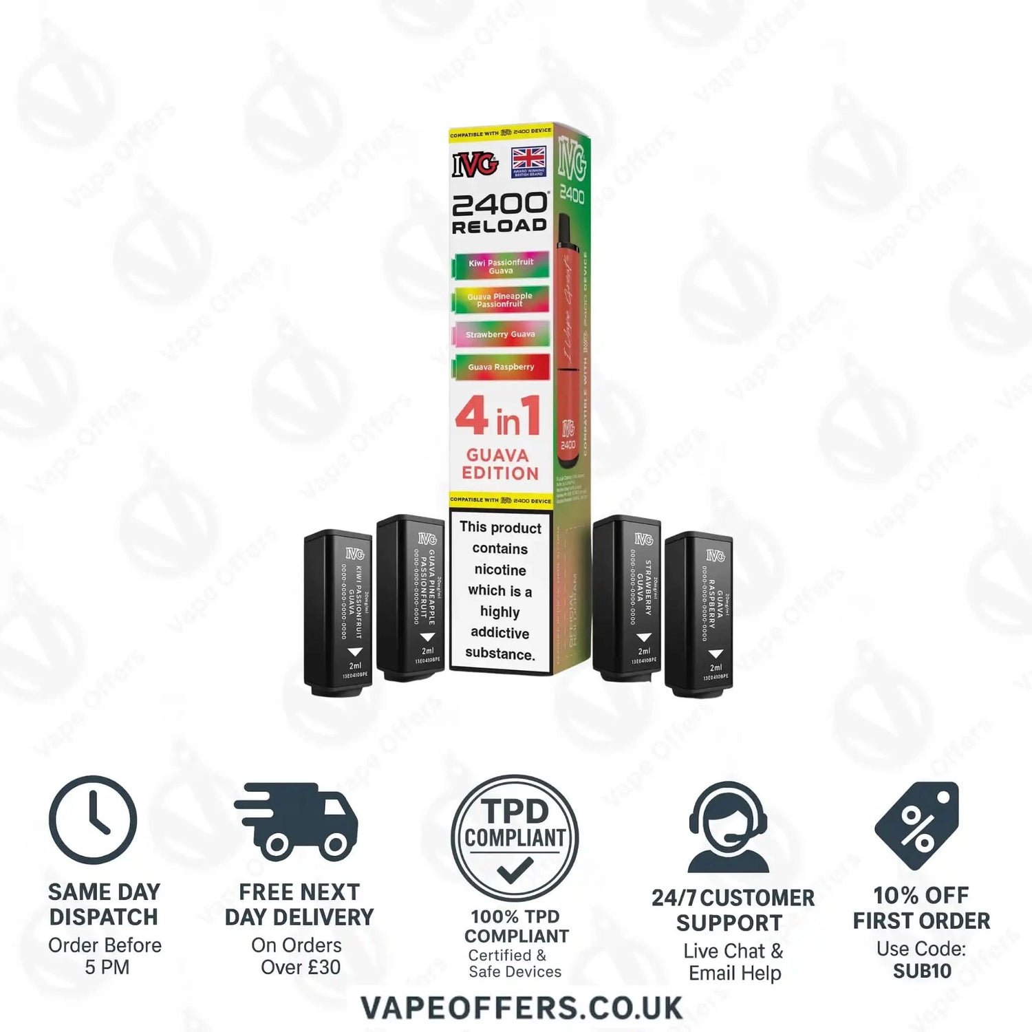 IVG 2400 4 in 1 Prefilled Pods Guava Edition 