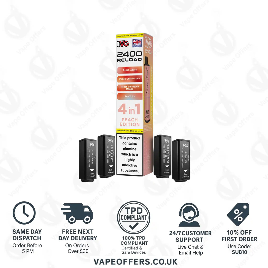 IVG 2400 4 in 1 Prefilled Pods Peach Edition