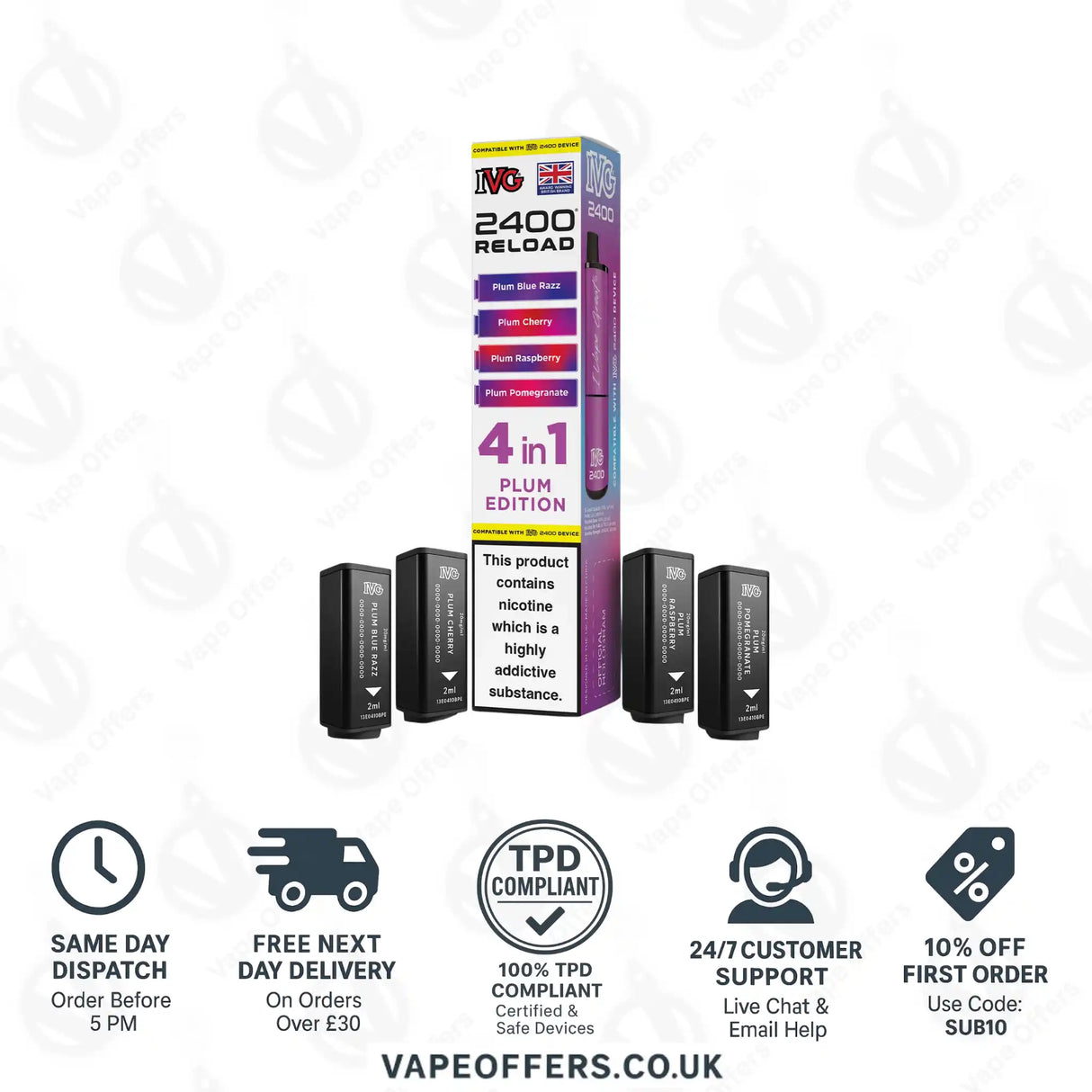 IVG 2400 4 in 1 Prefilled Pods Plum Edition