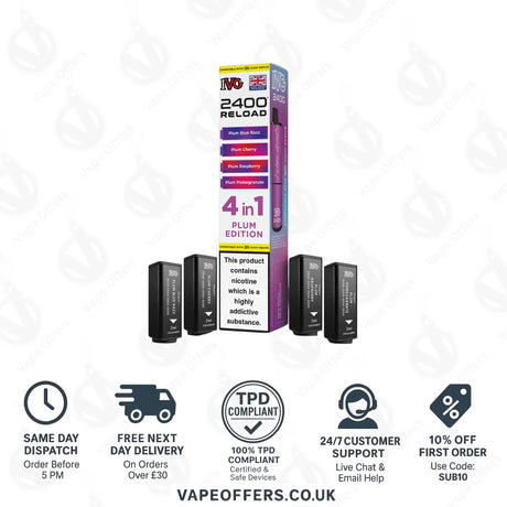 IVG 2400 4 in 1 Prefilled Pods Plum Edition