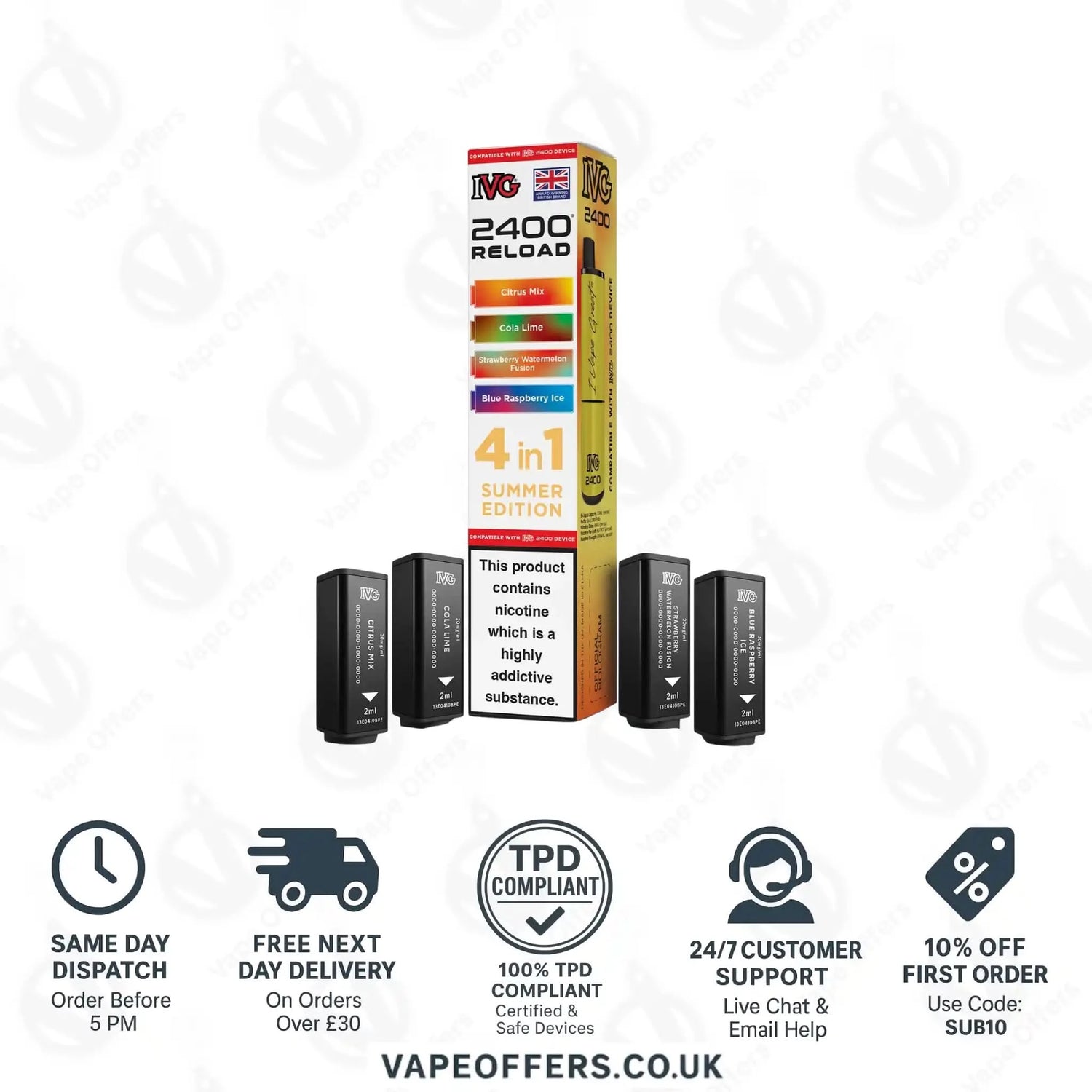 IVG 2400 4 in 1 Prefilled Pods Summer Edition 