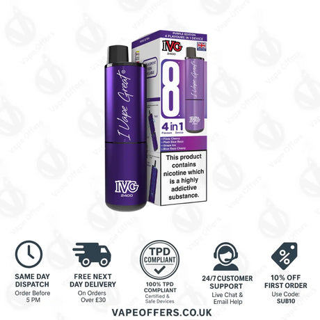 IVG 2400 4 in 1 Prefilled Pod Kit Purple Edition