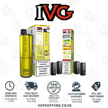 IVG 2400 4 in 1 Prefilled Pods UK (Pack of 4)