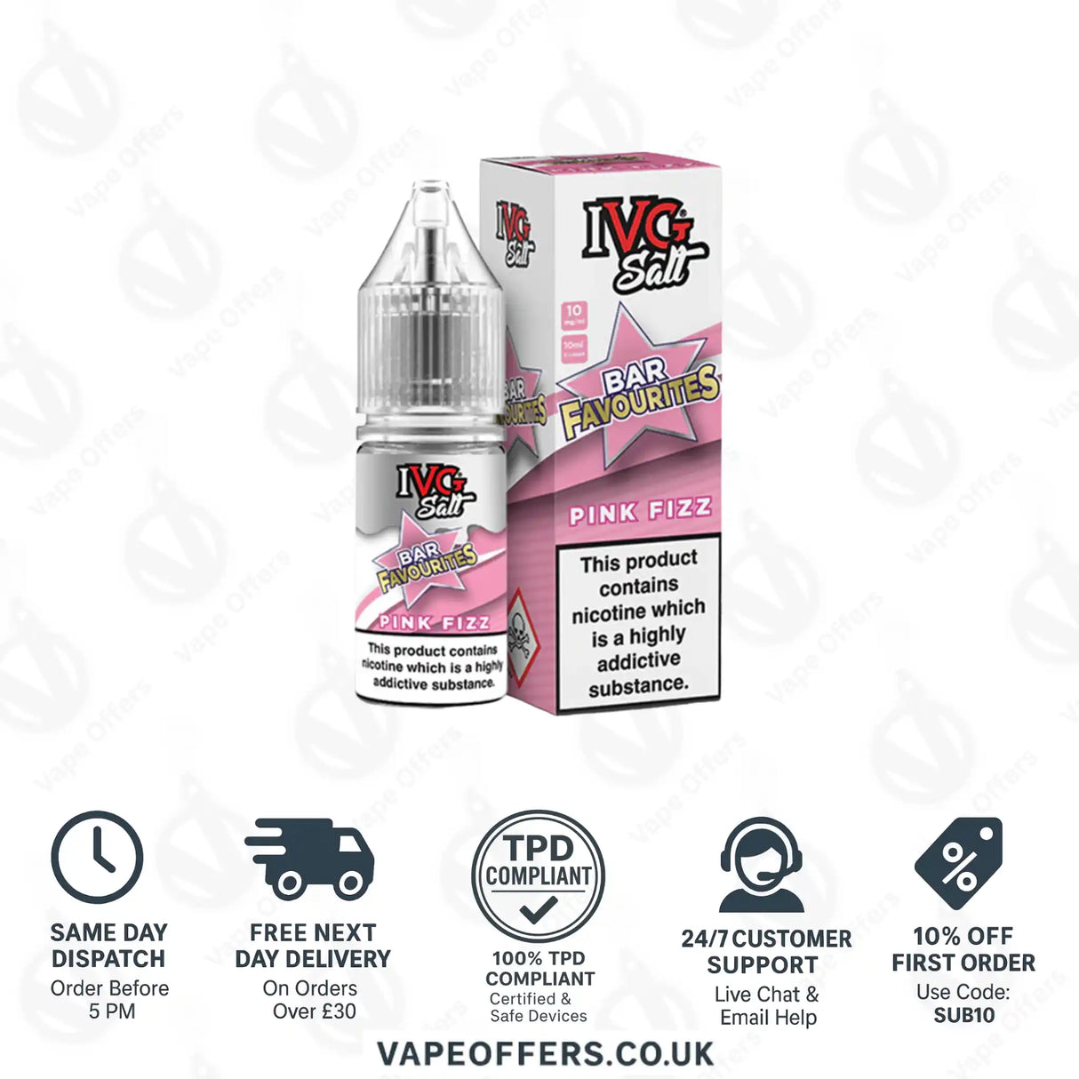 IVG Bar Favourites Pink Fizz Salts 