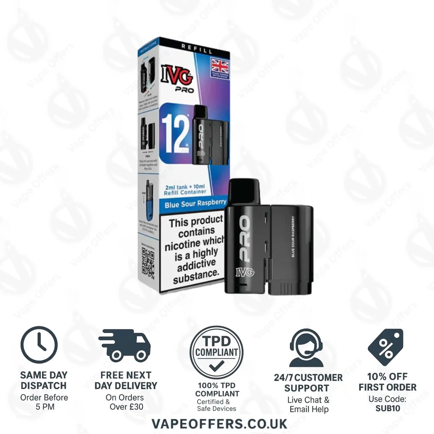 IVG Pro 12 Prefilled Pod Blue Sour Raspberry 