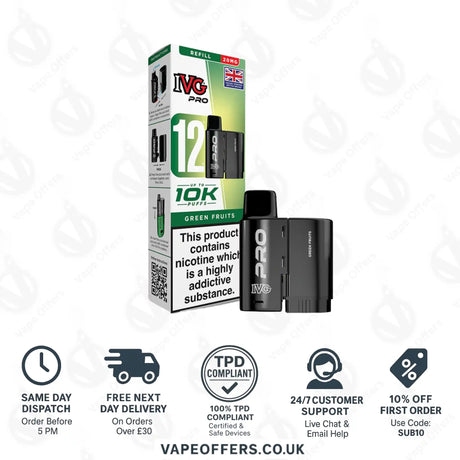 IVG Pro 12 Prefilled Pod Green Fruits