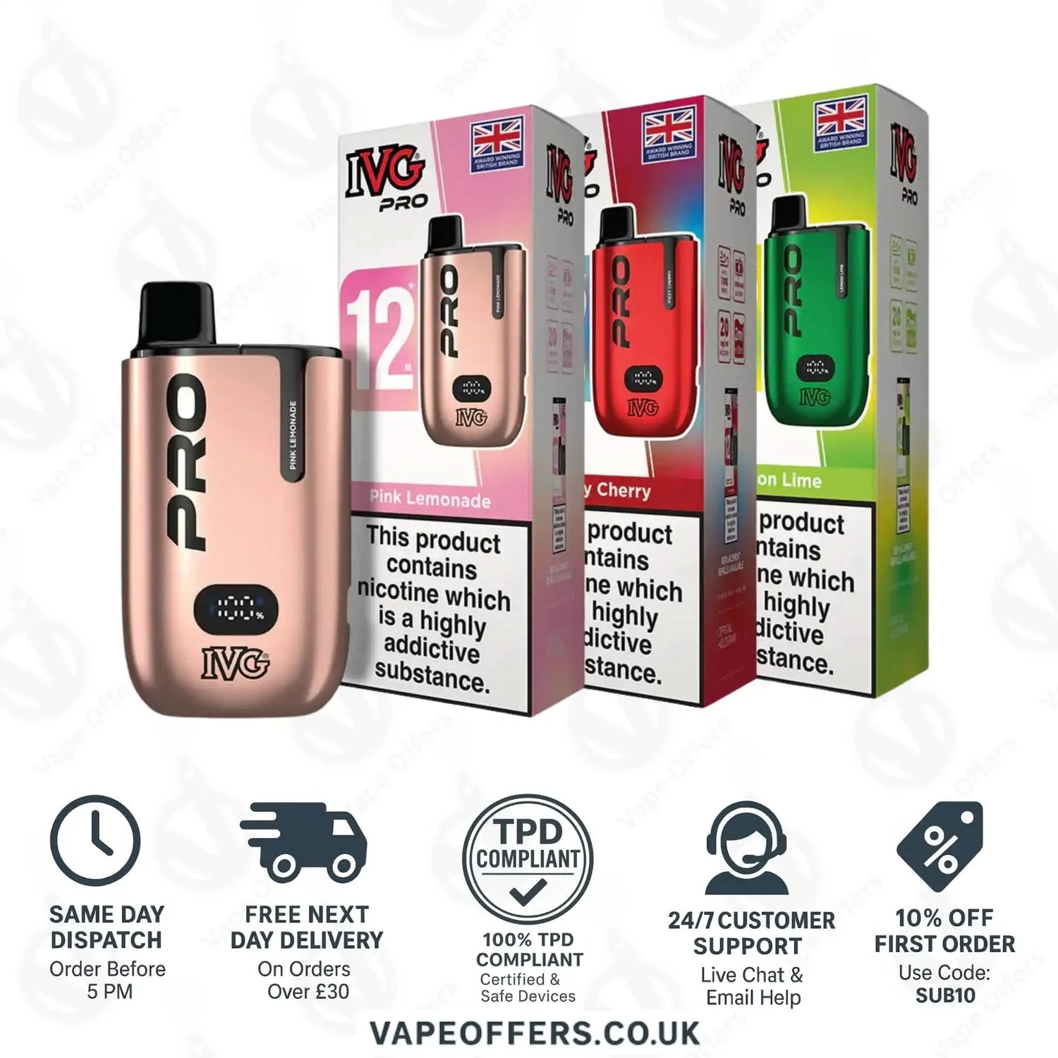 IVG Pro 12 Prefilled Pod Vape Kit  