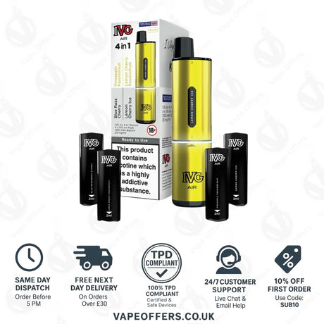 IVG Rechargeable Air 4 in 1 Yellow Starter Kit