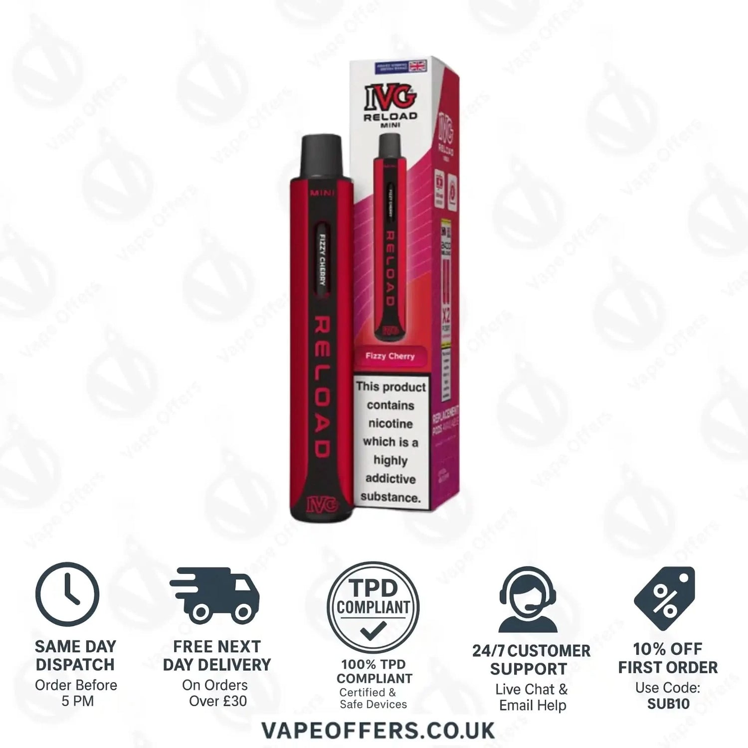 IVG Reload Mini Prefilled Pod Kit Fizzy Cherry 