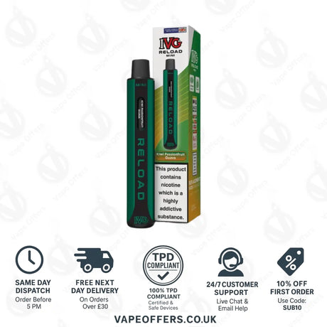 IVG Reload Mini Prefilled Pod Kit Kiwi Passion Fruit Guava