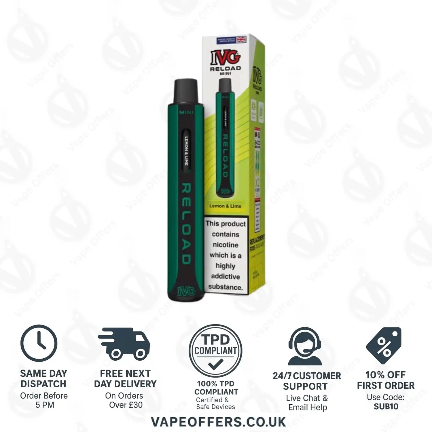 IVG Reload Mini Prefilled Pod Kit Lemon & Lime 