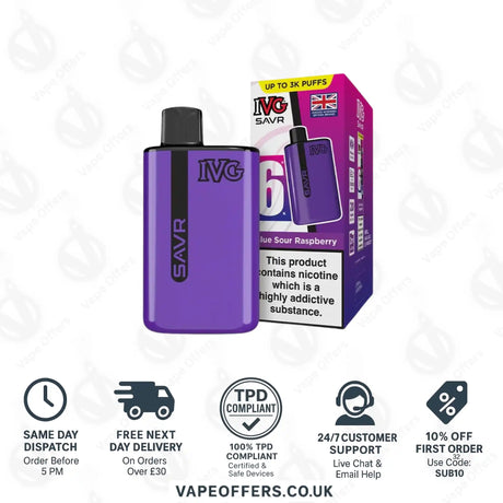 IVG SAVR 3K Prefilled Pod Kit Blueberry Raspberry