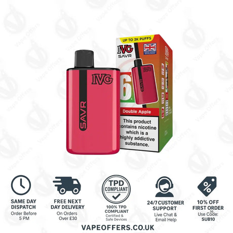 IVG SAVR 3K Prefilled Pod Kit Double Apple