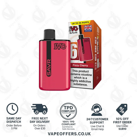 IVG SAVR 3K Prefilled Pod Kit Fizzy Cherry