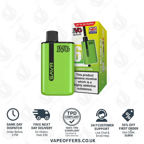 IVG SAVR 3K Prefilled Pod Kit Lemon Lime