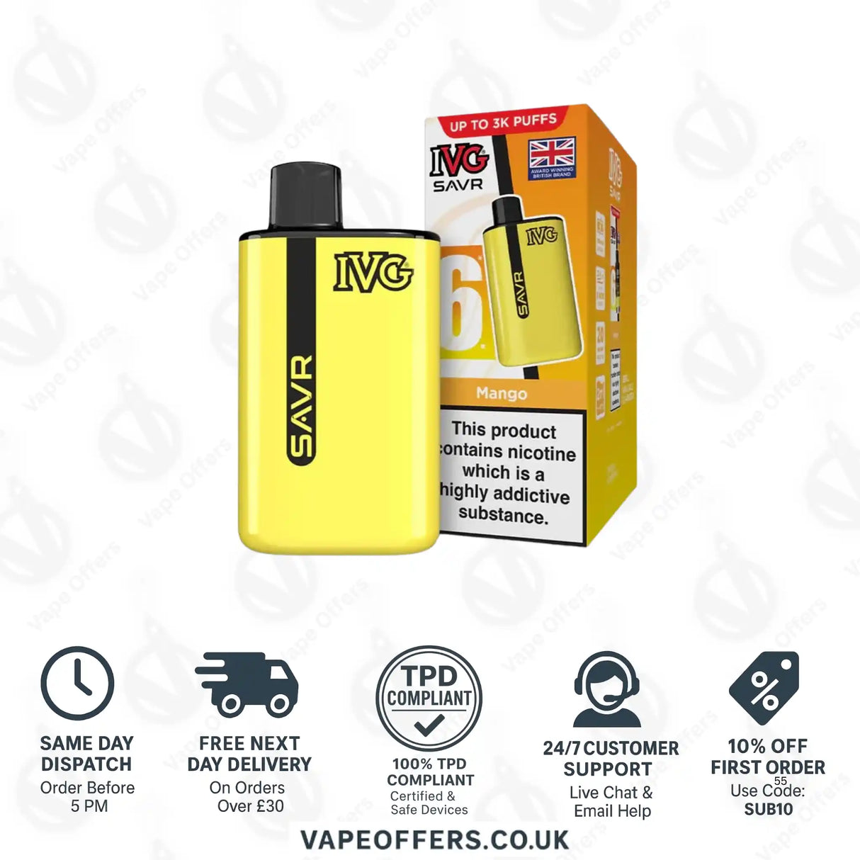 IVG SAVR 3K Prefilled Pod Kit Mango