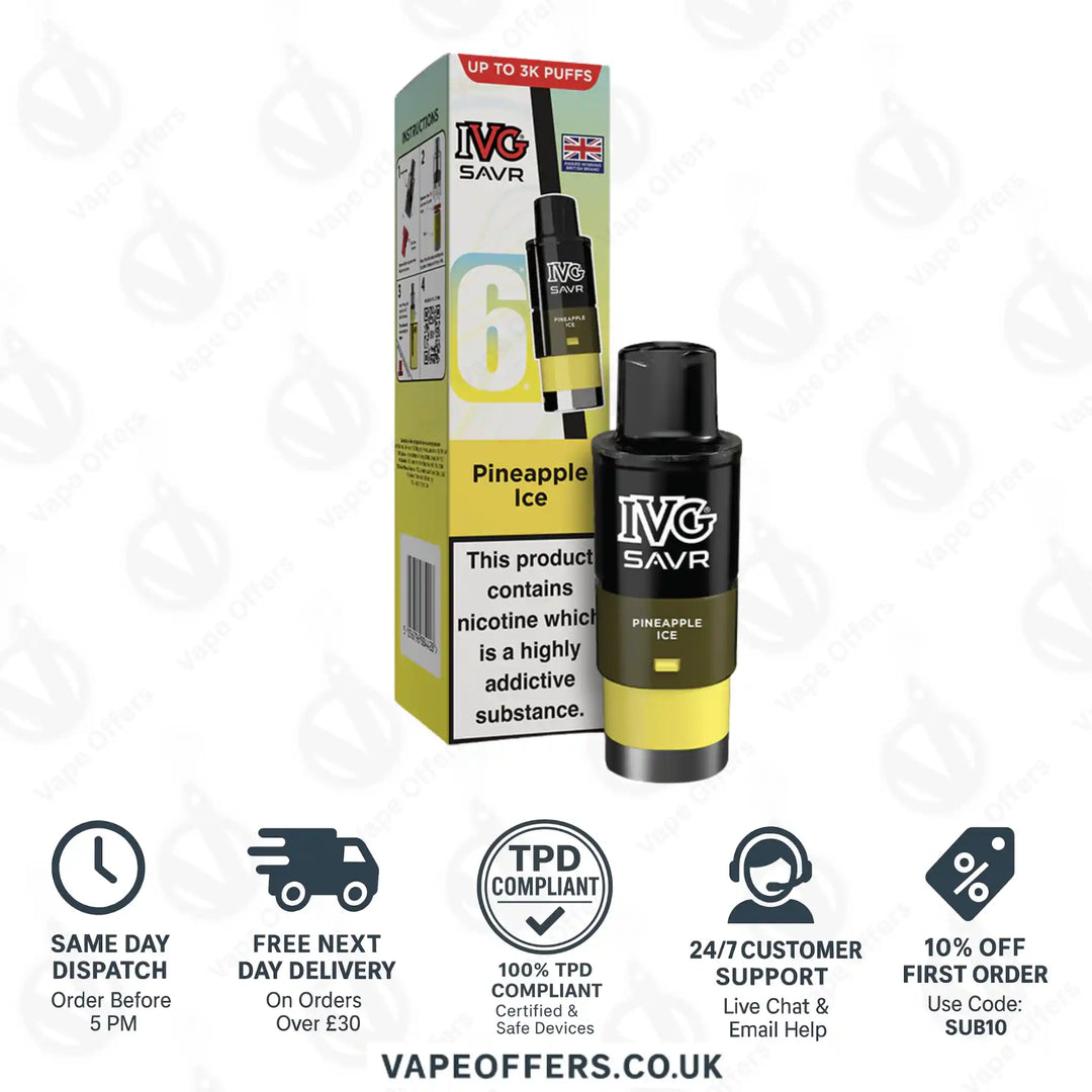 IVG Savr 3000 Prefilled Pods Pineapple Ice 