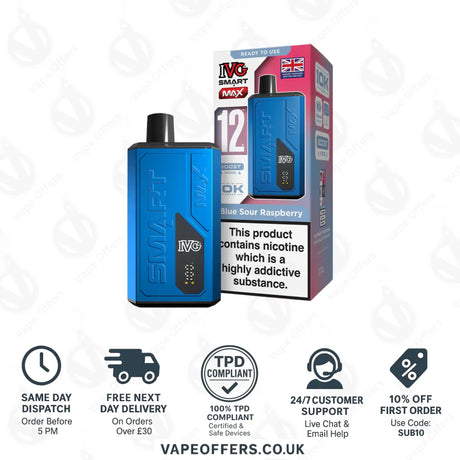 IVG Smart Max Prefilled Pod Kit Blue Sour Raspberry