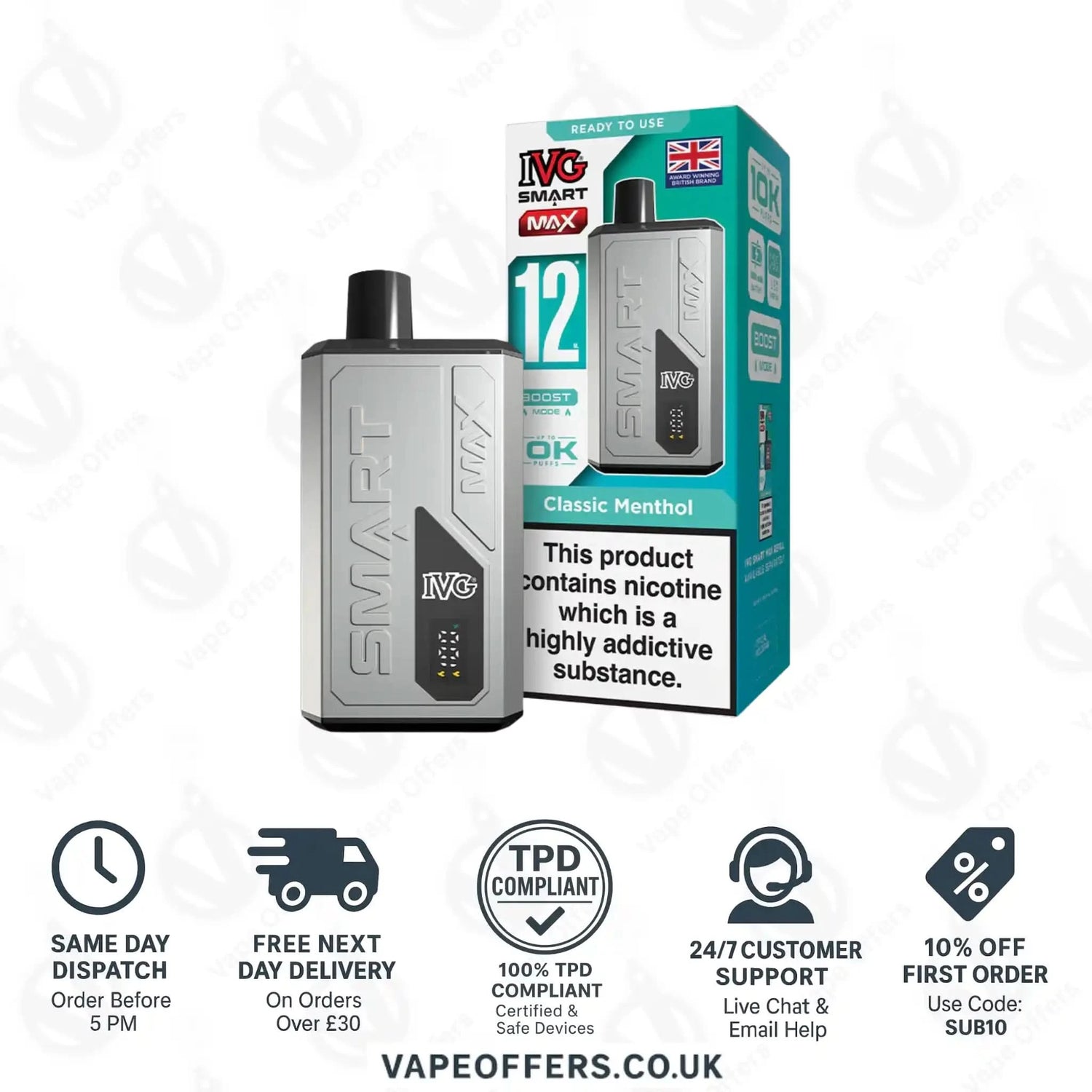 IVG Smart Max Prefilled Pod Kit Classic Menthol 