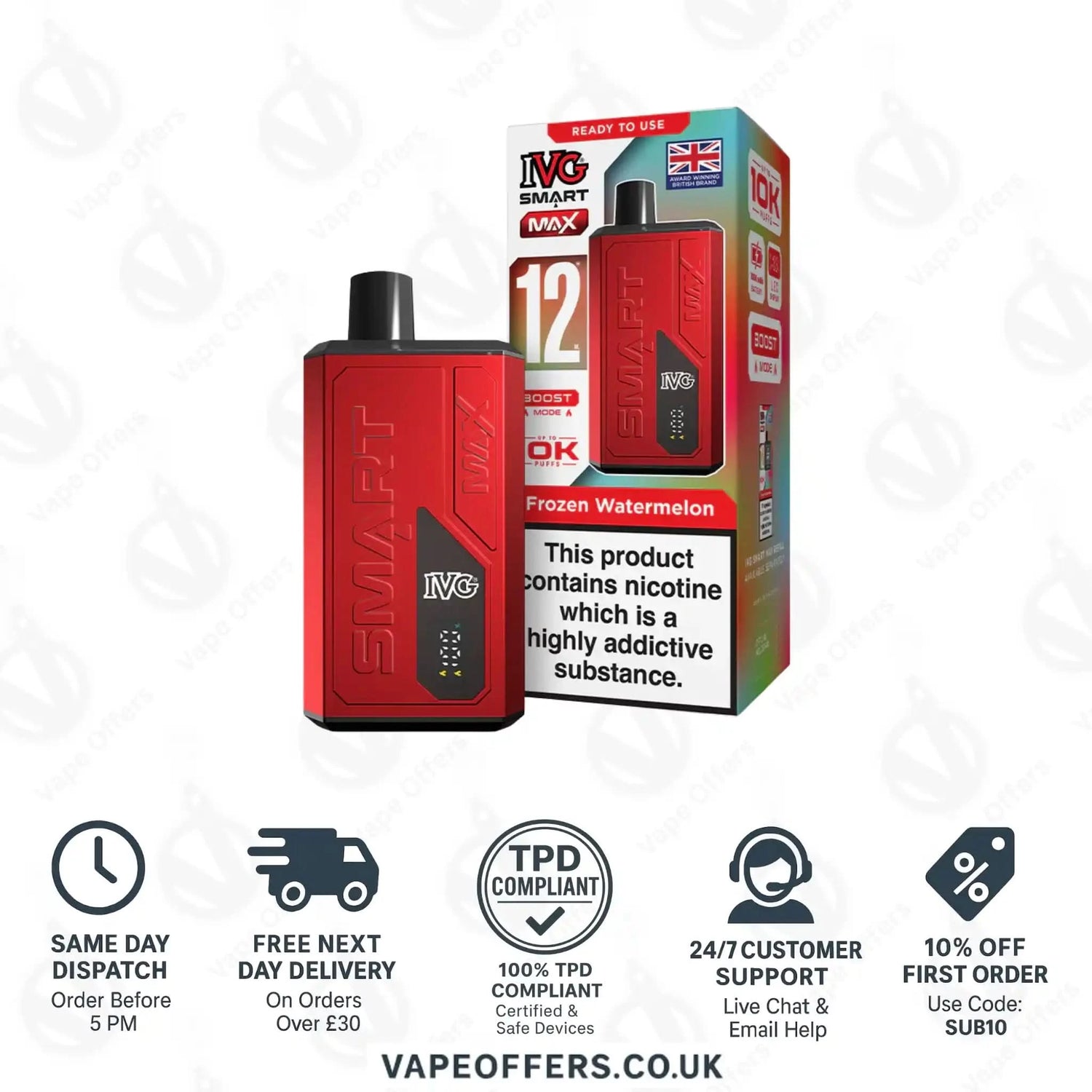 IVG Smart Max Prefilled Pod Kit Frozen Watermelon 