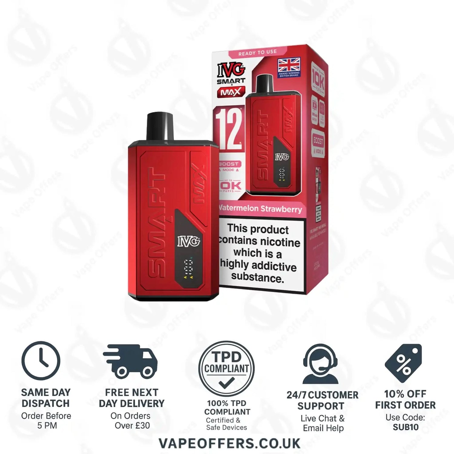 IVG Smart Max Prefilled Pod Kit Watermelon Strawberry 