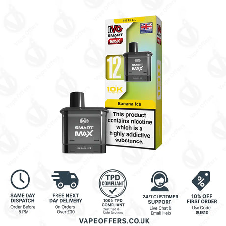 IVG Smart Max Prefilled Pods Banana Ice
