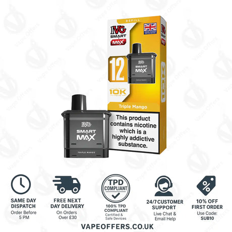 IVG Smart Max Prefilled Pods Triple Mango