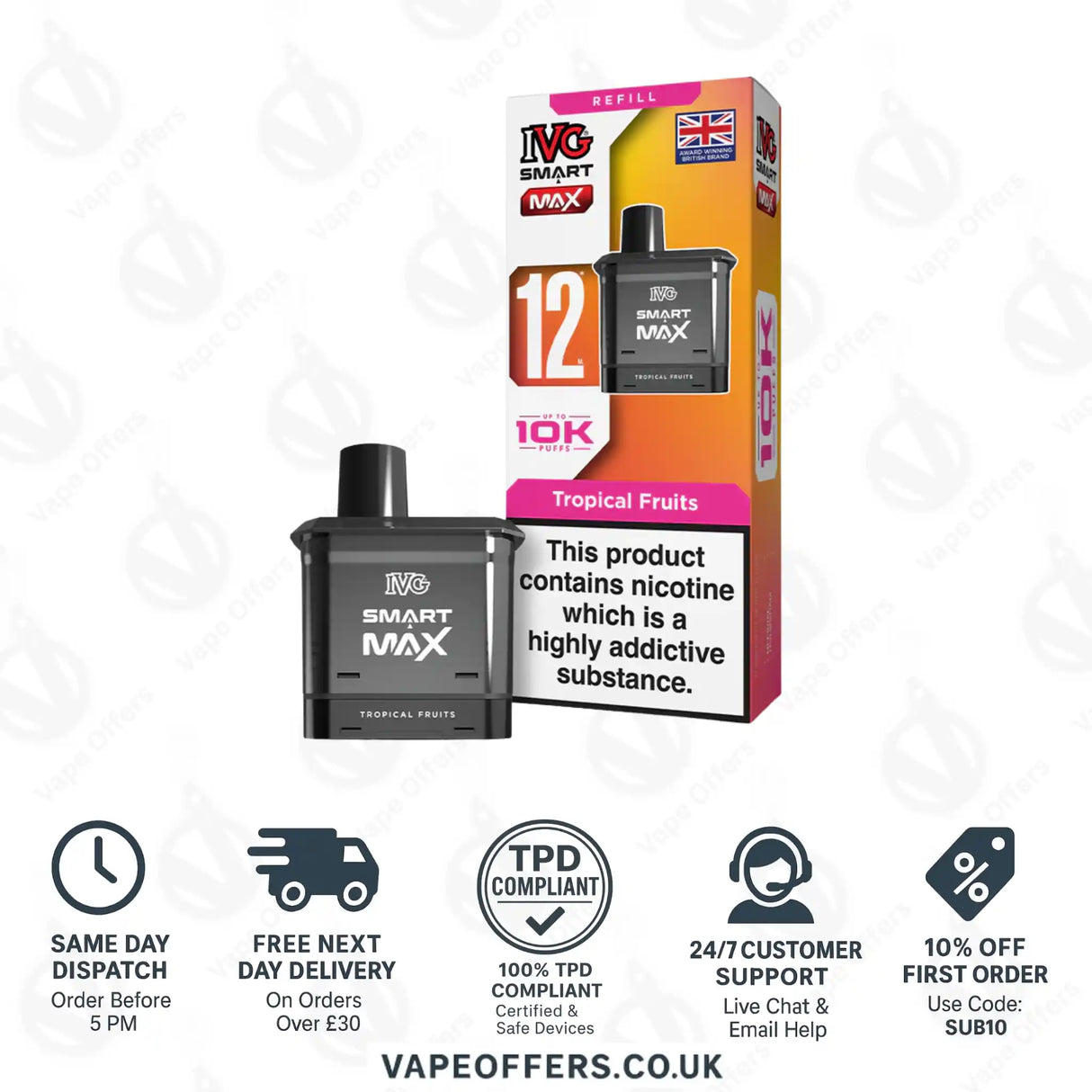 IVG Smart Max Prefilled Pods Tropical Fruits