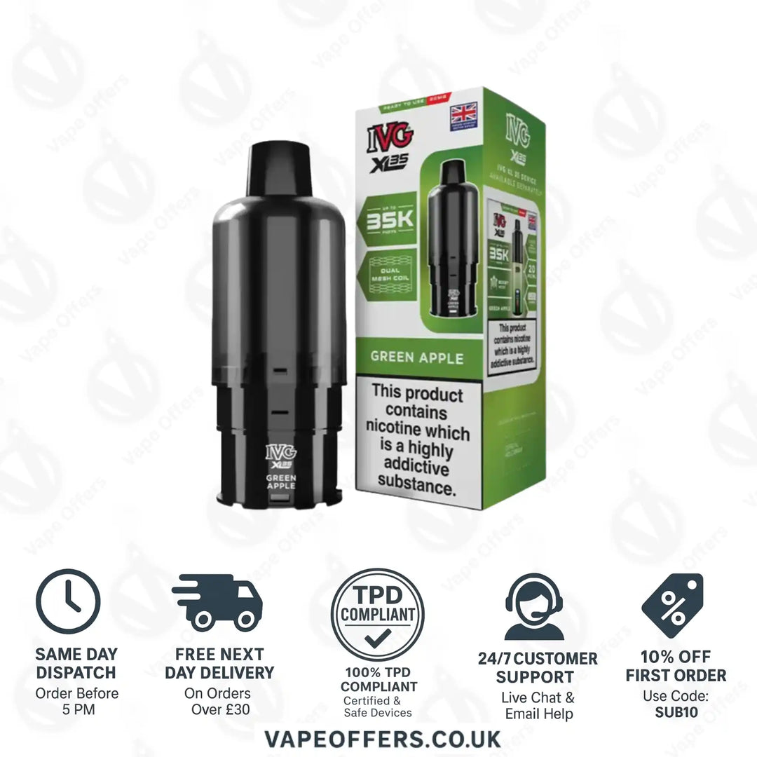 IVG XL 35K Prefilled Pod Green Apple