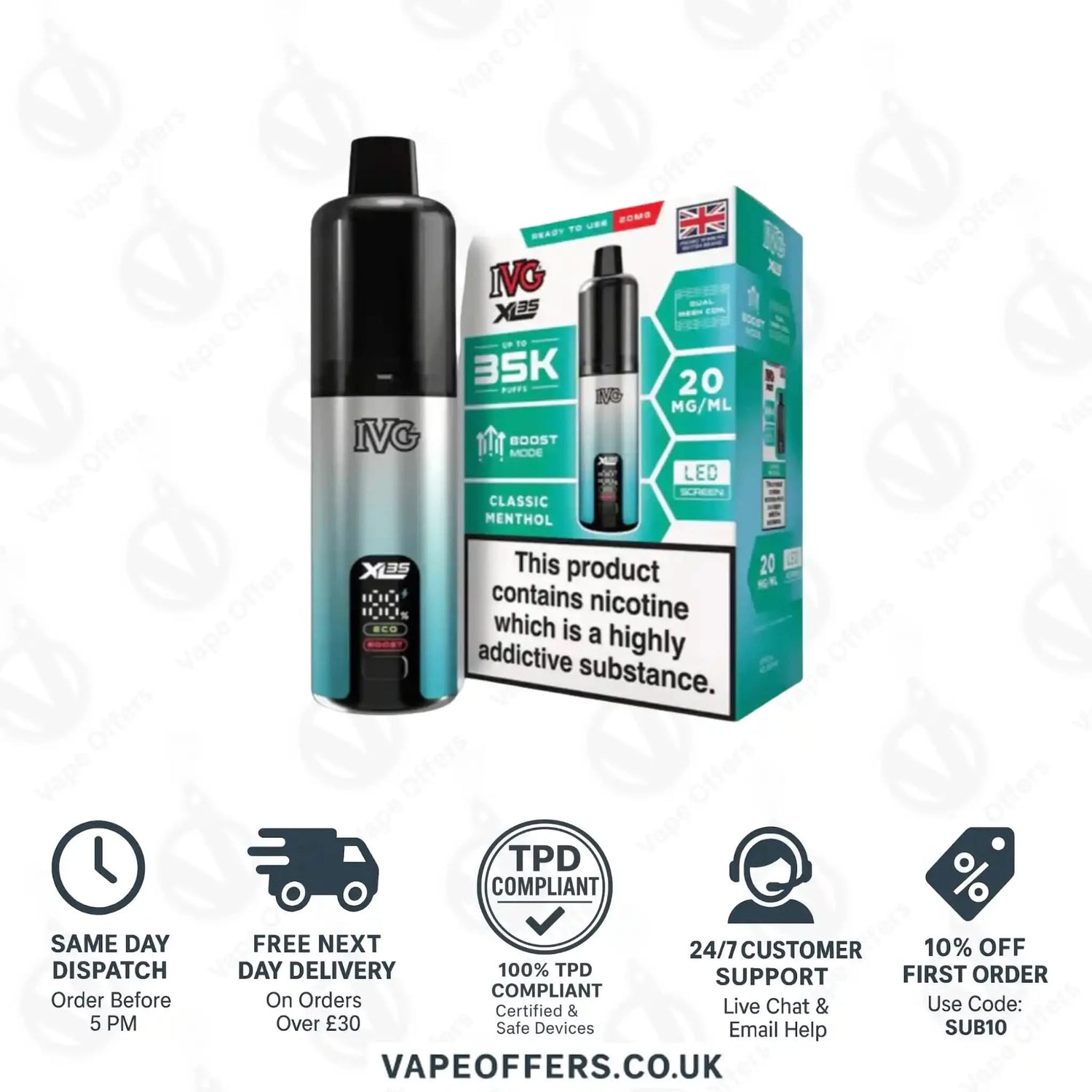 IVG XL 35K Prefilled Pod Kit Classic Menthol 