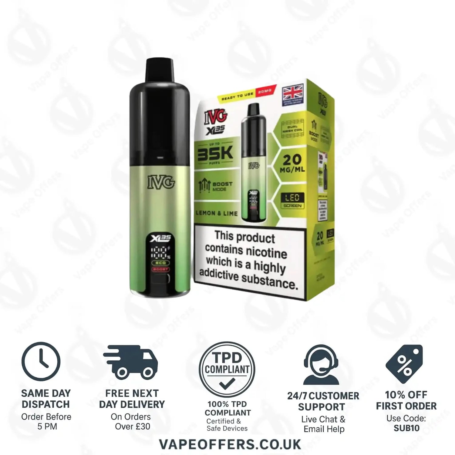 IVG XL 35K Prefilled Pod Kit Lemon Lime 