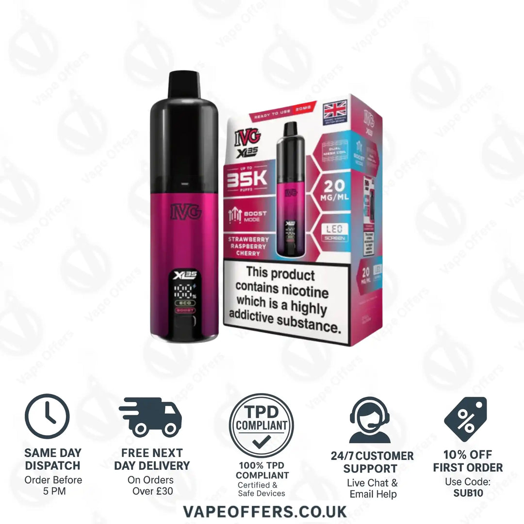 IVG XL 35K Prefilled Pod Kit Strawberry Raspberry Cherry