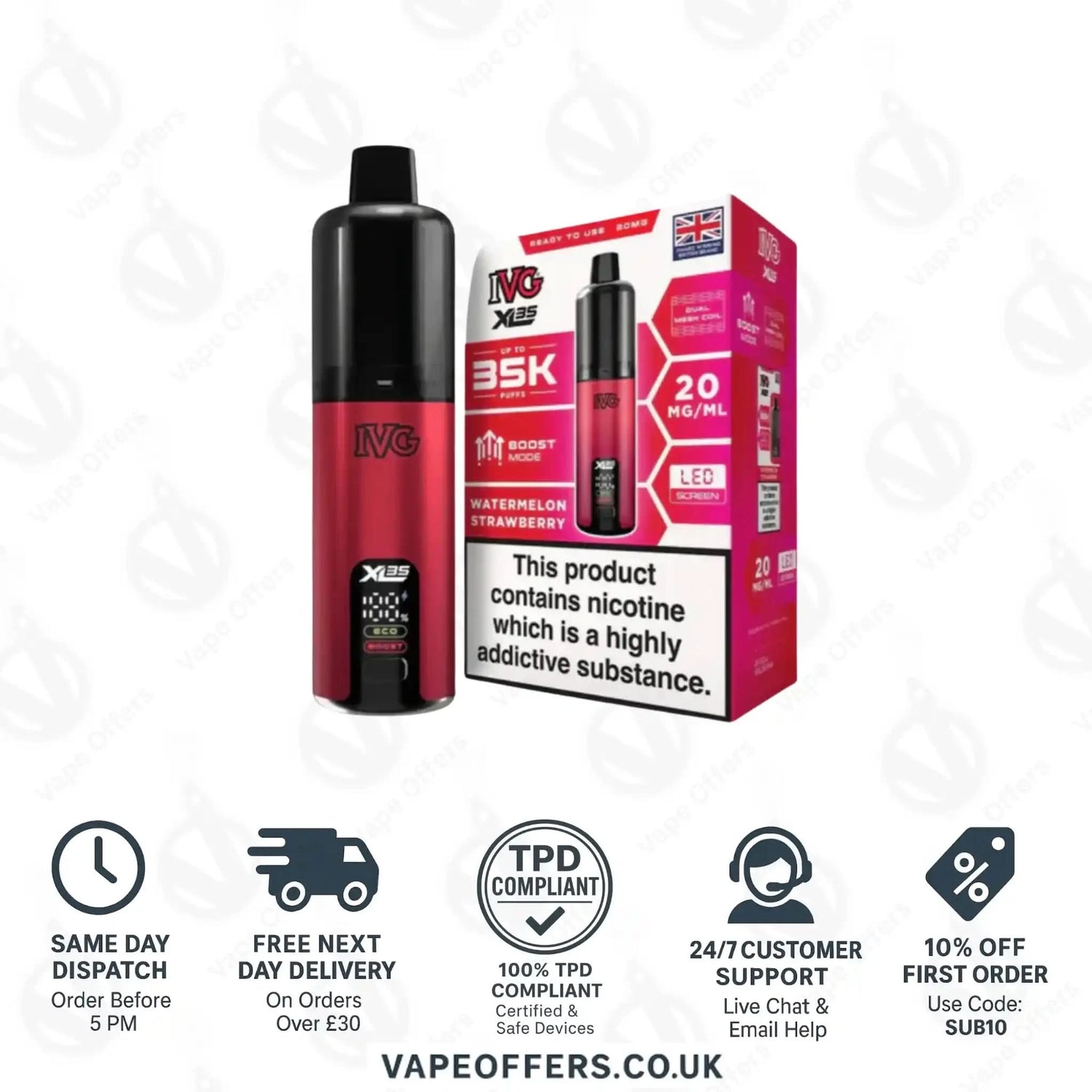 IVG XL 35K Prefilled Pod Kit Watermelon Strawberry 