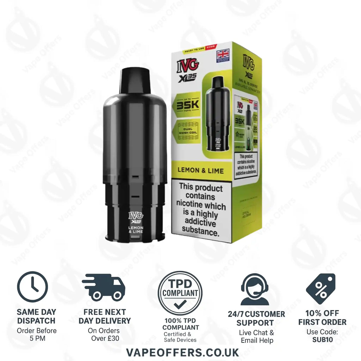 IVG XL 35K Prefilled Pod Lemon Lime
