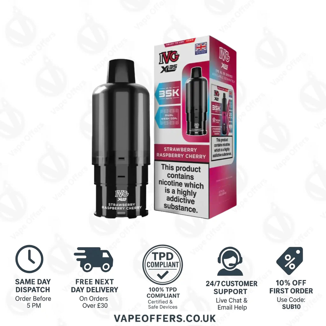 IVG XL 35K Prefilled Pod Strawberry Raspberry Cherry