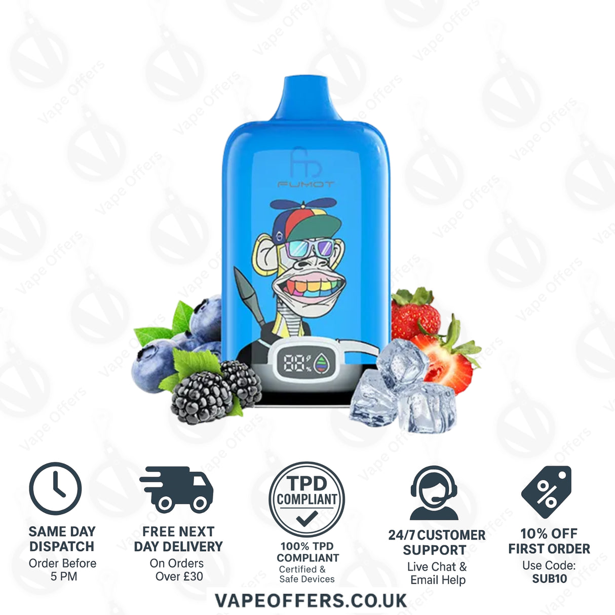 Ice Pop Fumot Digital Box 12000 Puffs Vape