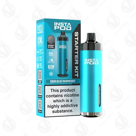 Instapod 6000 Sour Blue Raspberry Prefilled Pod Vape Kit