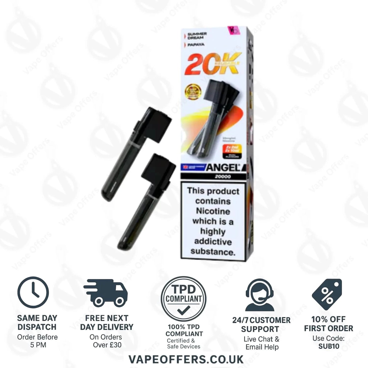 Island Edition Vapes Bars Angel 20k Prefilled Dual Pod 