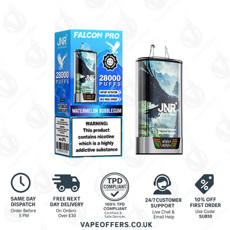 JNR Falcon Pro 28K Prefilled Vape Kit Watermelon Bubblegum