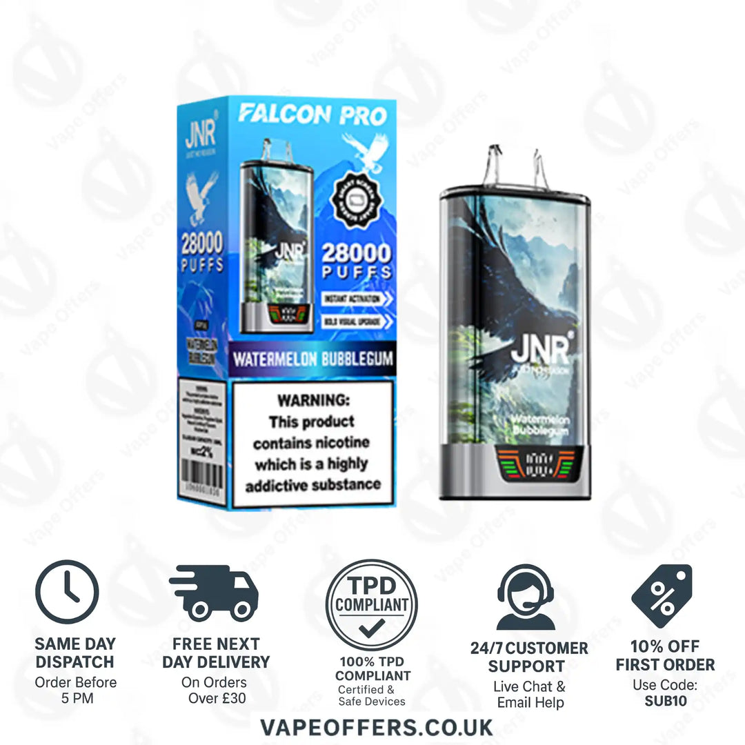 JNR Falcon Pro 28K Prefilled Vape Kit Watermelon Bubblegum