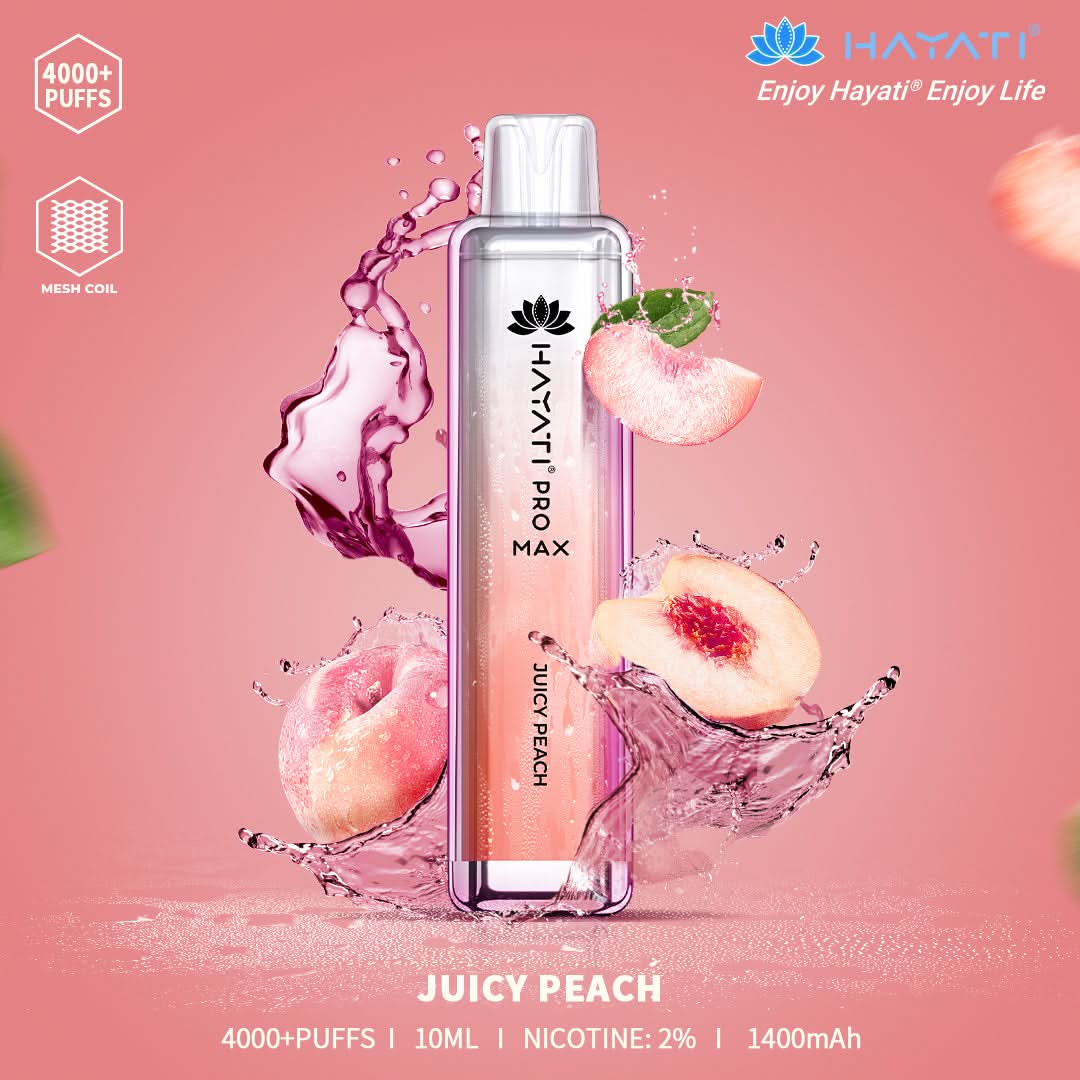 Juicy Peach Crystal Pro Max 4000+ Puffs Disposable Vape