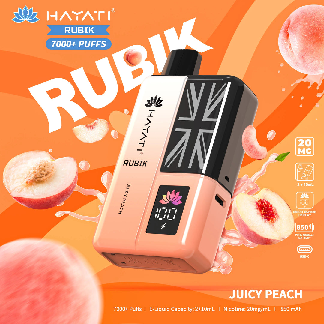 Hayati Rubik 7000 Puffs - Juicy Peach 