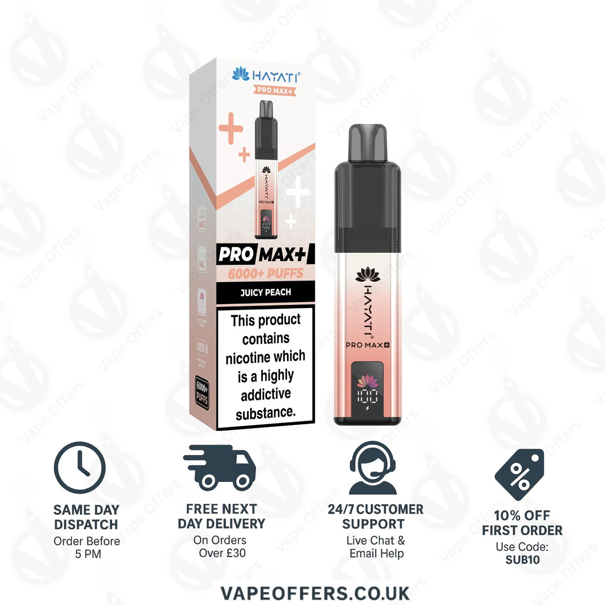 Hayati Pro Max Plus 6000 Pod Kit Juicy Peach