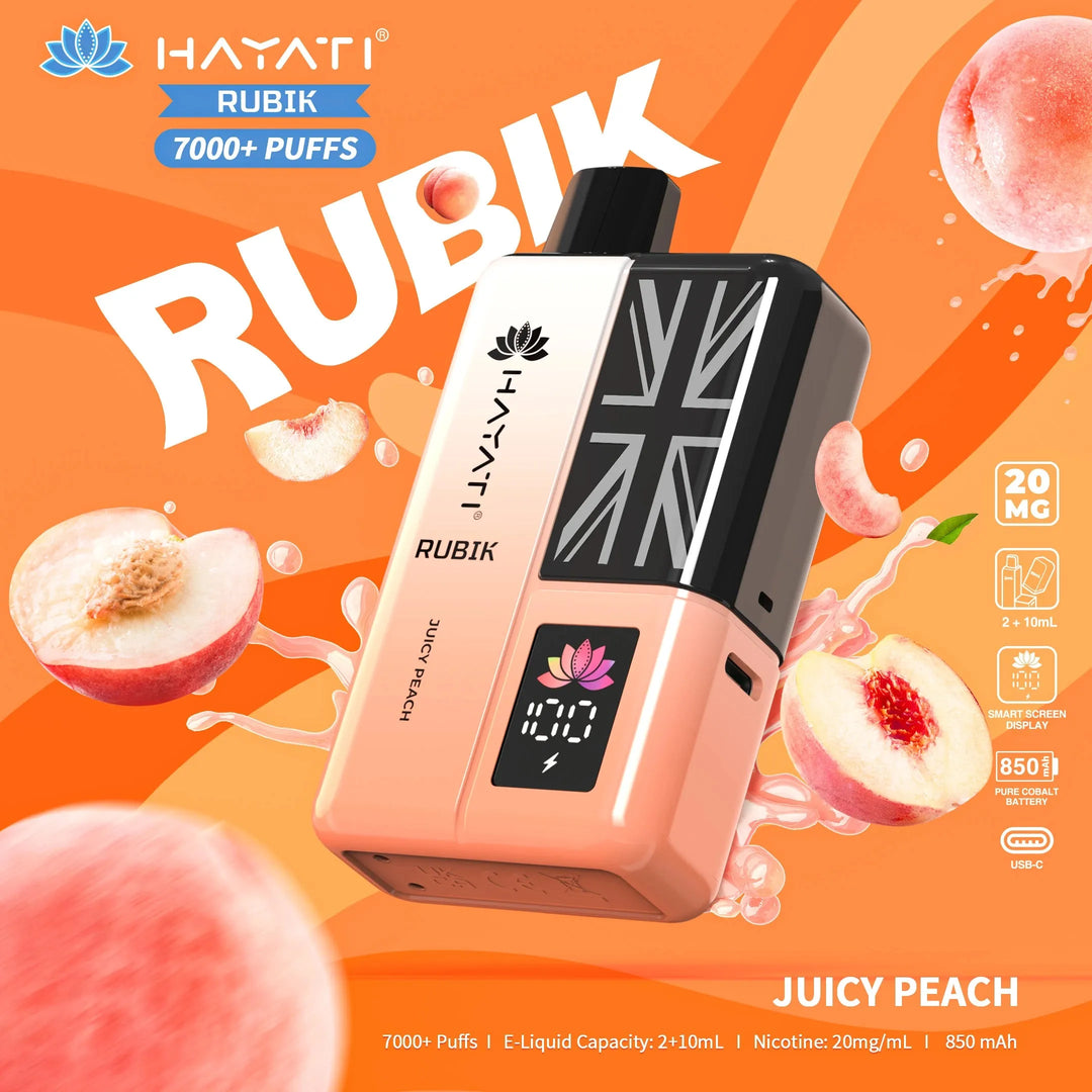 Hayati Rubik 7000 Puffs - Juicy Peach 