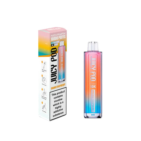 Juicy Pod Novamax 10000 - Orange Raspberry