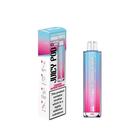 Juicy Pod Novamax 10000 - Strawberry Raspberry Cherry Ice