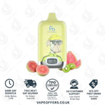 Load image into Gallery viewer, Kiwi Passion Fruit Guava Fumot Digital Box 12000 Puffs Disposable Vape
