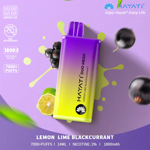 Lemon Lime Blackcurrant Hayati Duo Mesh 7000